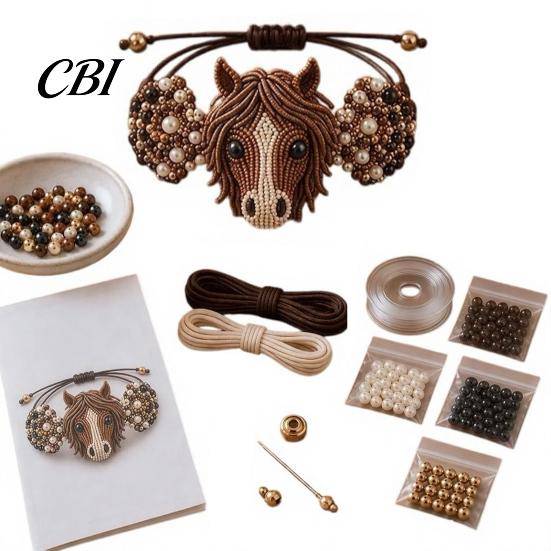 Jewelry Making Kit DIY Beaded Bracelet Kit, with Colorful Beading Set Beads And Animal Charms, Handmade Craft for Adults Tools