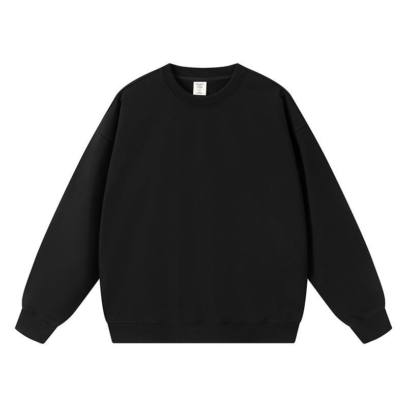Unisex Trendiges Lockeres Oversize Sweatshirt mit Rundhalsausschnitt und Überschnittenen Schultern, Langärmlig