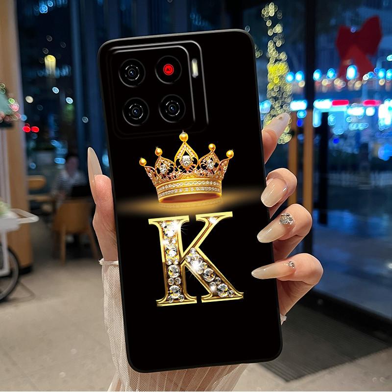 

Для ZTE Blade A56 (Z2473)/Nubia A56 Розкішний Чохол-Книжка З Літерою Для ZTE Blade A56 Pro М який Силіконовий Чорний Чохол Ударостійкий Корпус ZTE Blade Nubia A56