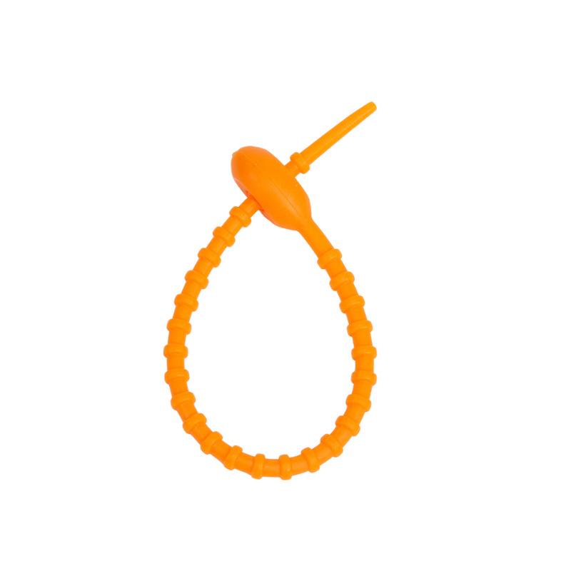 Colorful Silicone Tadpole Cable Tie: DIY Keychain, Trendy Toy, Bag Strap & Lanyard Winder