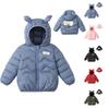 Kinder Trendige Bequeme Langarm Kapuzen Daunenjacke Wintermantel für Jungen und Mädchen