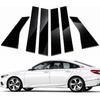 Ein Satz Türfenster B-Säulenverkleidung Zierleisten-Kit passend für 2018 2019 2020 2021 2022 2023 Honda Accord Zubehör mit selbstklebendem Hochglanz-Schwarz
