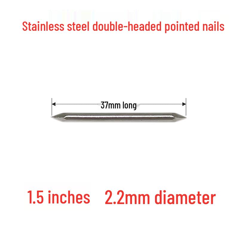 Stainless Steel Double-Headed and Pointed Round Nails, 1.2-4 inch, for Wood Board Connection and Splicing.