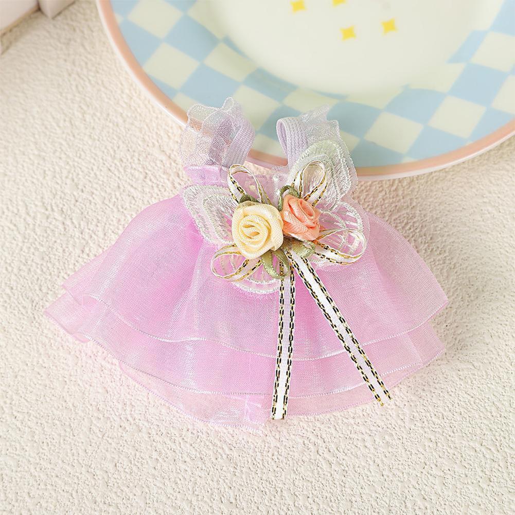 Miniature Princess Dress for 10cm Cotton Dolls Cute DIY Doll Clothes Fashion Accessories Lovely Outfit Gifts for Girls Friends
