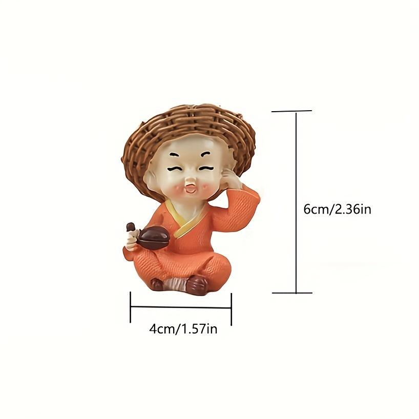 4 Cartoon Car Decorations: Straw Hat Little Monk and Charming Little Shamrock Car Accessories, Ideal for Adding a Fun Touch To Your Car