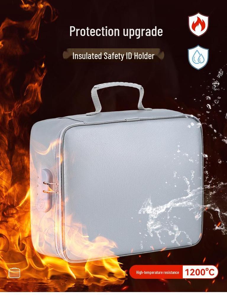 Fireproof & Waterproof Large-Capacity Document Storage Bag