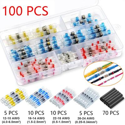50/100/250/500/800Pcs Lötdichtung Drahtverbinder Kit Schrumpfschlauchstecker Elektrische Drahtklemme