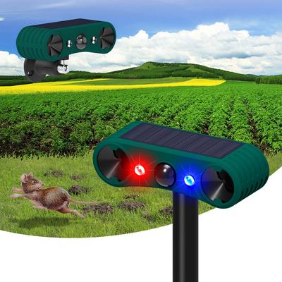 Neuestes Ultraschall-Solar-Tier-Katzen- und Vogelabwehrgerät 129dB Standby Solar IP55 1200mAh Leistungsstarke LED-Infrarot-8m-Erkennung Vogel- und Schädlingsnager [2025