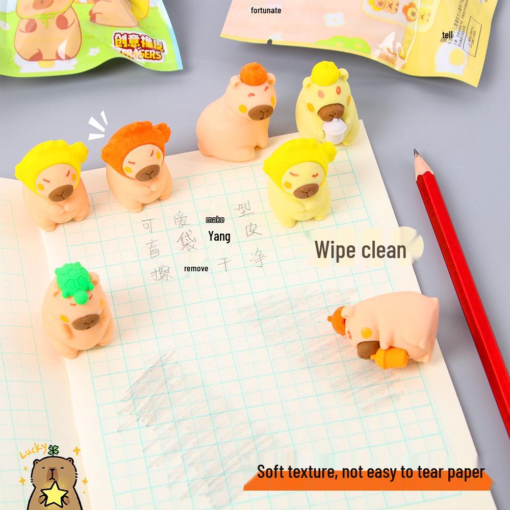 Capybara Surprise Blind Bag - Cute, Clean-Erasing Student Stationery Gift