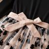 Girls Fashion Cute Rose Mesh Princess Dress Long Sleeve Fly Fly Sleeve Dresses