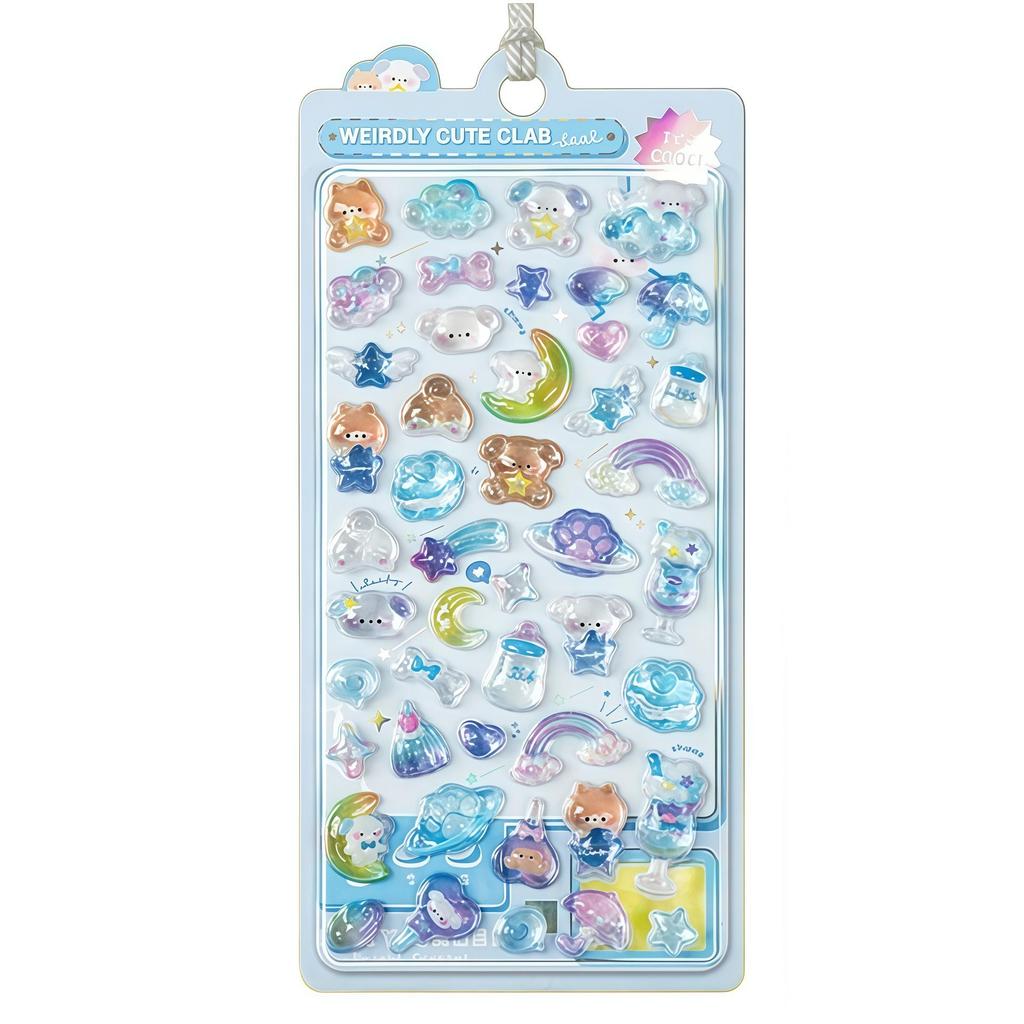 Popular 3D Animal Cartoon Crystal Stickers for Kids' Phone Cases