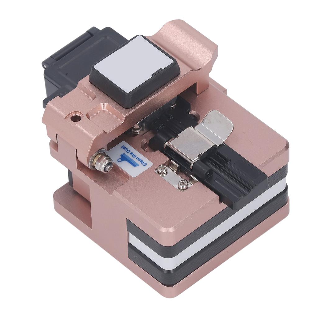 Cliveuse à fibre Connexion à froid Fusion à chaud Coupeur de haute précision Outil de coupe avec boîte à déchets Or