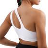Damen Sport-BH mit One-Shoulder-Träger, süßer Workout-Yoga-BH, mittlerer Halt, gepolstert, bügellos, atmungsaktiv, Sport-Tops, Fitness, Fitnessstudio, Yoga, Sportweste