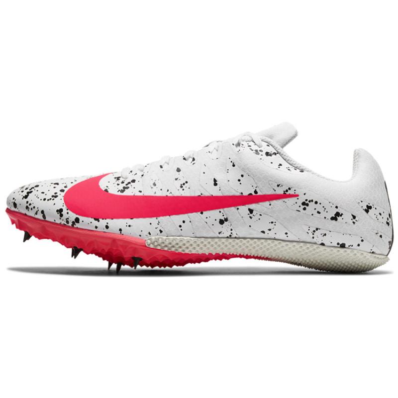 Nike Air Zoom Rival S 9 Spikes 'Paint Splatter White Crimson Jade' Sneakers Casual 907564-101