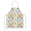 Printed color apron Home Cooking Baking Kitchen anti-stain and anti-oil  linen adult bib household cleaning tools