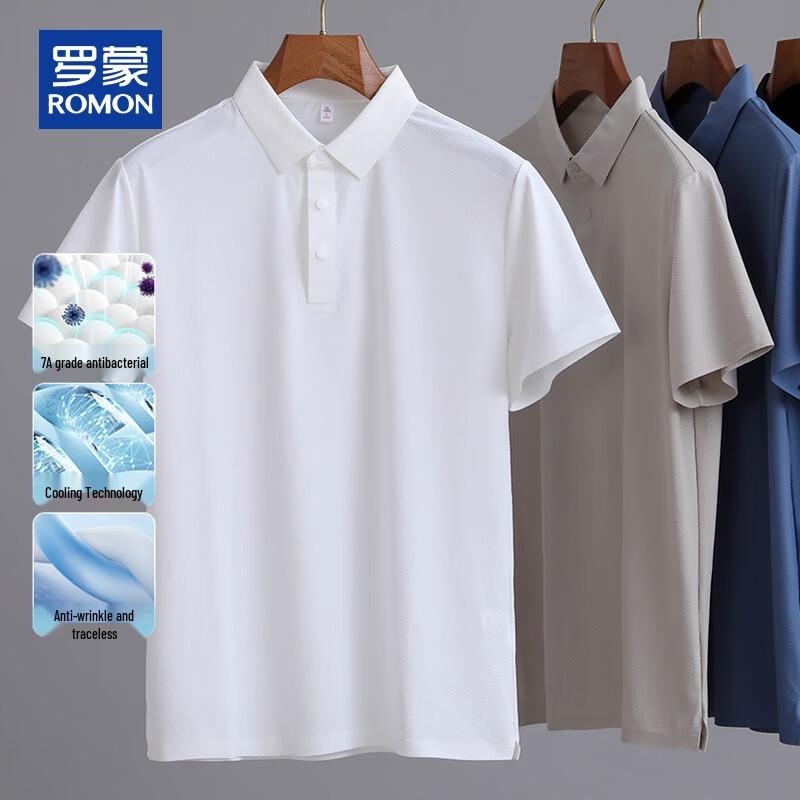 ROMON Men s Summer Cool-Touch Anti-Wrinkle Polo Shirt 2XL