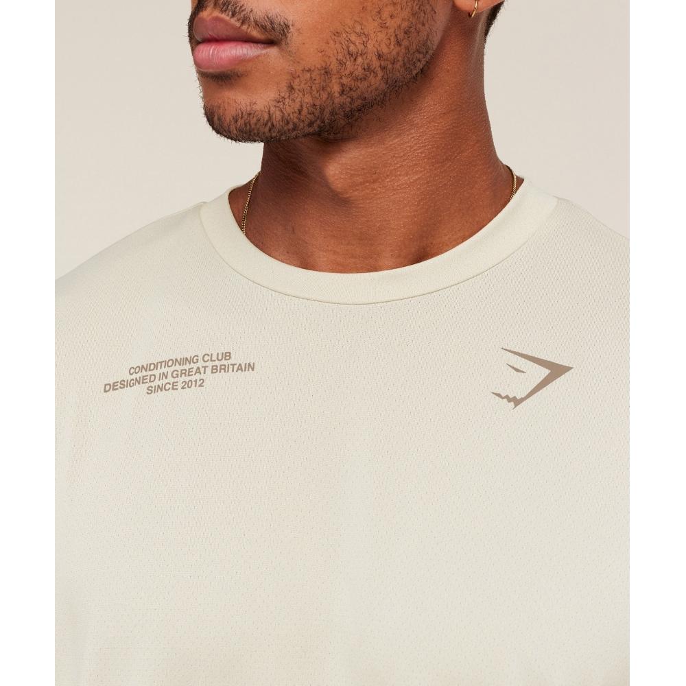 Gymshark CondiTioning Club Oversized T shirT Pebble Grey cemenT Brown A2b5y Gb79