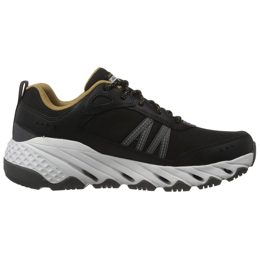 Skechers Outdoor Mens Comfortable Breathable Lightweight Low Top Trail Running Shoes Men sneaker Black Blue 237322C-NVGY