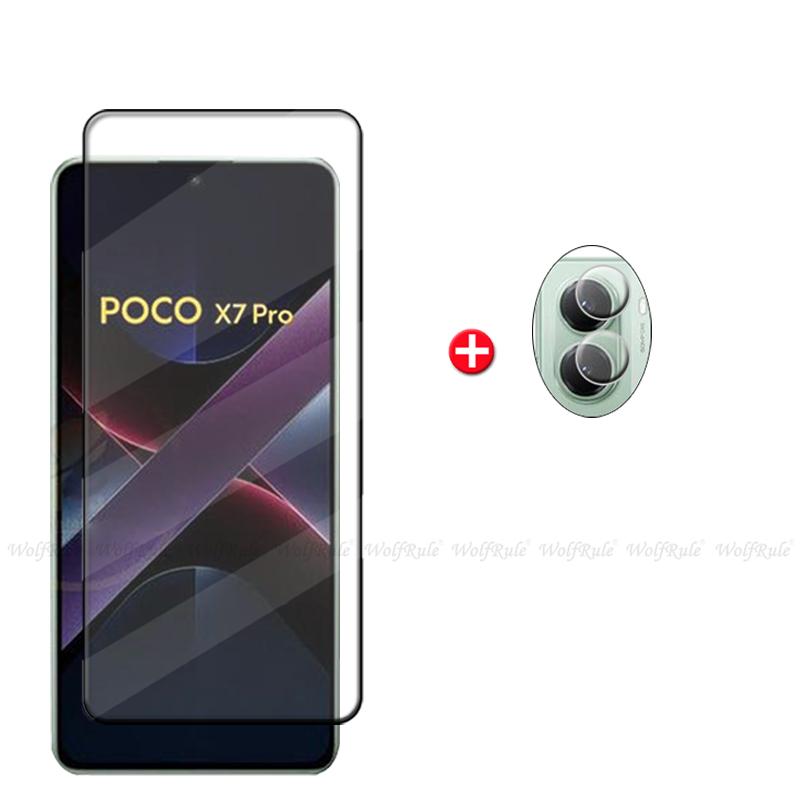 6-in-1 For Xiaomi Poco X7 Pro Glass For Poco X7 Pro Tempered Glass Protective Full Screen Protector For Poco X7 Pro Lens Glass