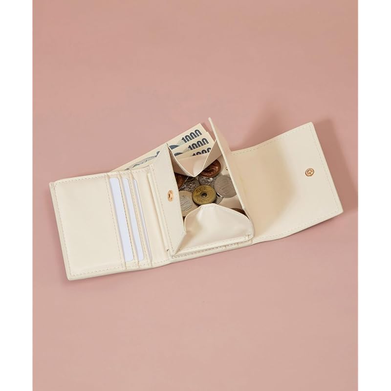 [SecretDoor] ivory trifold wallet ladies trifold wallet compact wallet mini wallet small wallet woman mini Popularity brand cute thin Thin compact