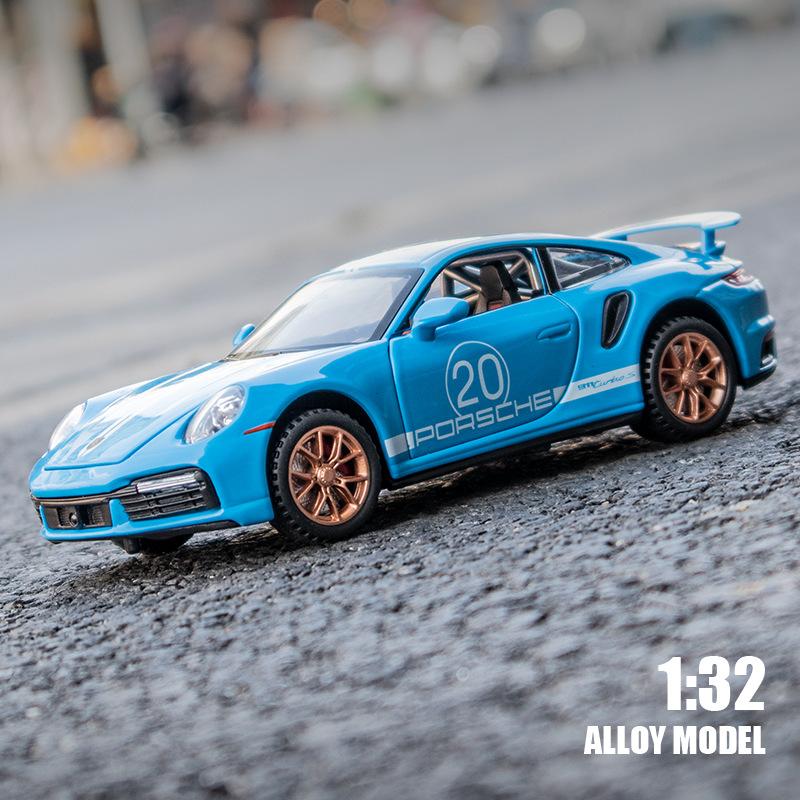 Simulation 1:32 Porsche 911 Turbo S Alloy Racing Car Diecast Metal Model Children's Toy Kids Gift Birthday Present For Boys