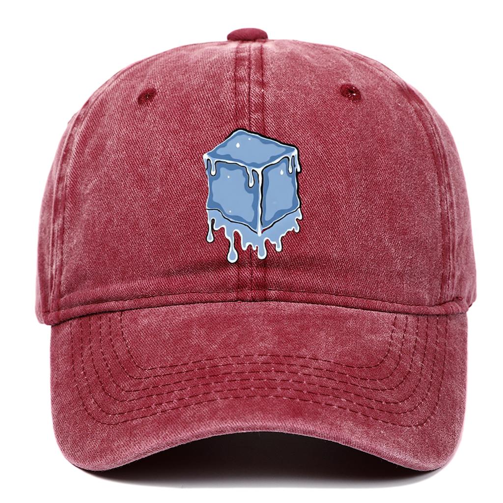 Suitable for daily wear in all seasons, baseball caps for men and women, ice block printed street casual hats adjustable