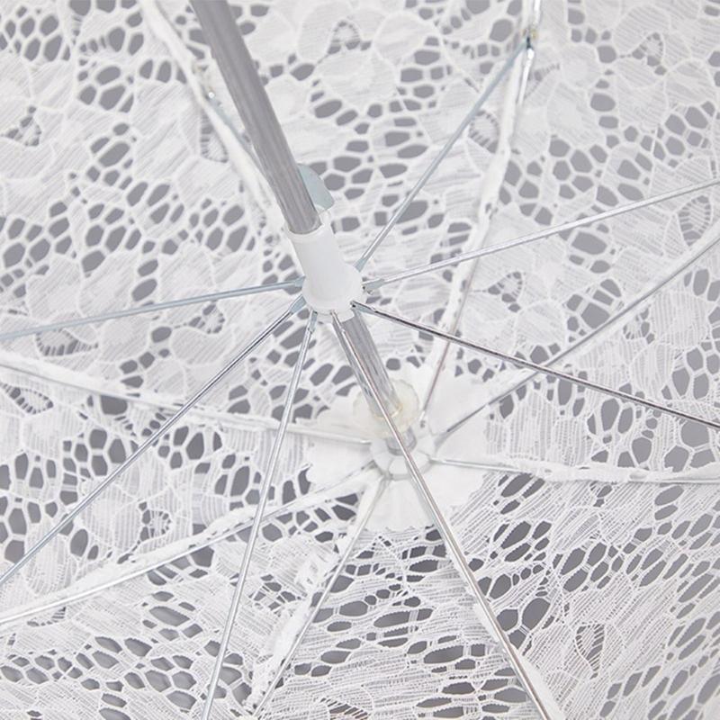 Elegant Lace Parasol for Wedding and Theme Party Dressingup Flower Pattern Craft Umbrella Props Photography Accessories