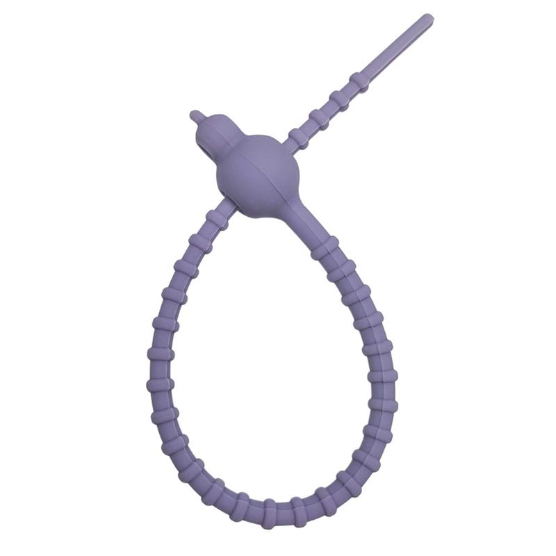 5Pcs Silicone Cable Ties Reusable Rubber Twist Ties Multipurpose Elastic Wire Organizers Rubber Cord Tidying Tool