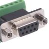5Pcs Db9 Male Female Adapter Signals Terminal Module Rs232 Rs485 Serial To Terminal 9-Pin 9-Hole Connector