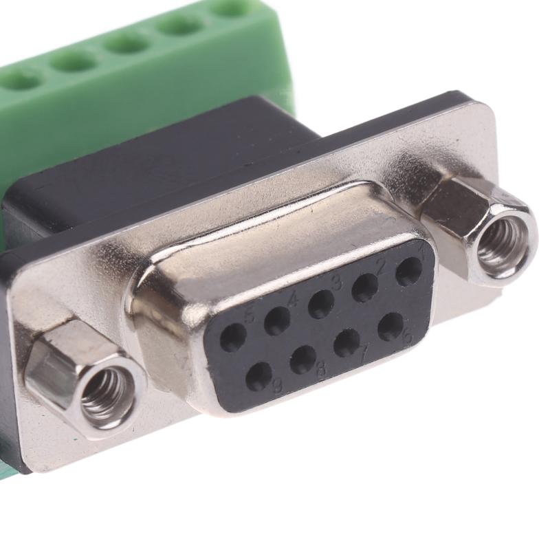 5Pcs Db9 Male Female Adapter Signals Terminal Module Rs232 Rs485 Serial To Terminal 9-Pin 9-Hole Connector