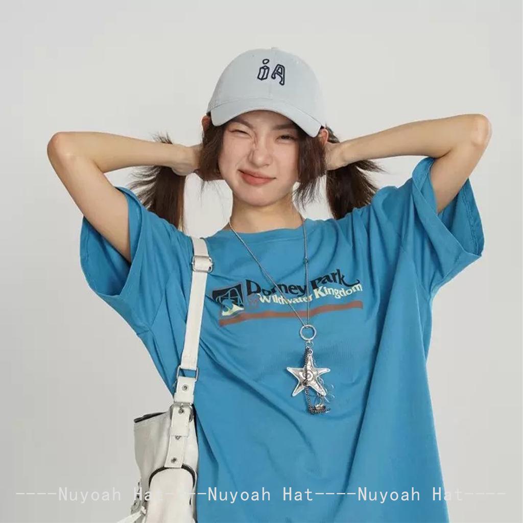 Baseball-Schriftzüge Alphabet Ia Genäht Stickerei Bestickt Einfach Damen Herren Ihr Ihm Für Frische Kappen Schirmmützen Sonnenschutz Koreanisch Vielseitig