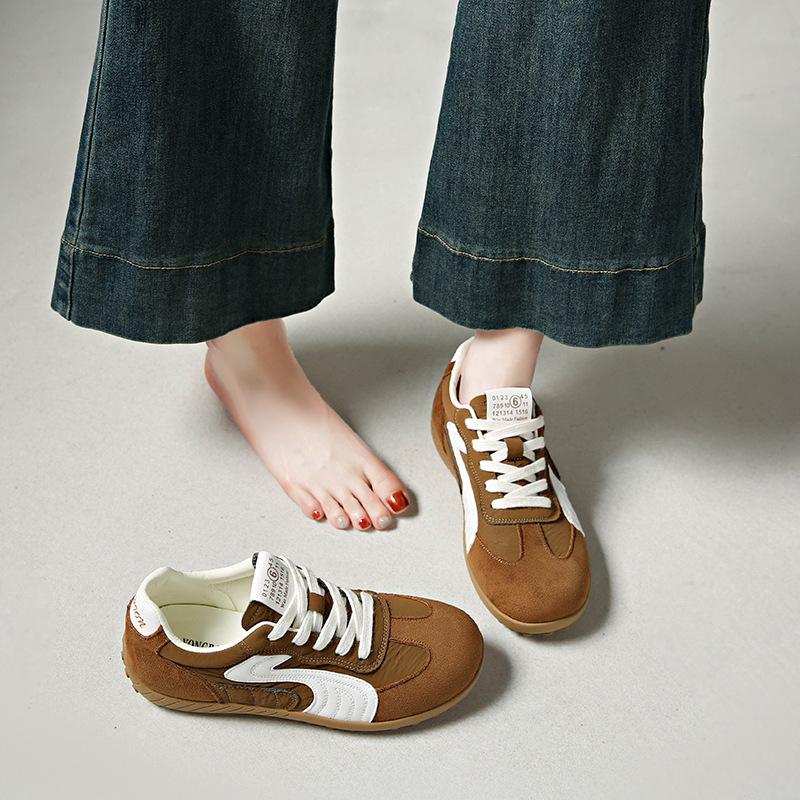 Forrest Gump shoes Korean version lace-up casual soft sole comfortable and lightweight thick sole 2025 new versatile fashion women's casual shoes