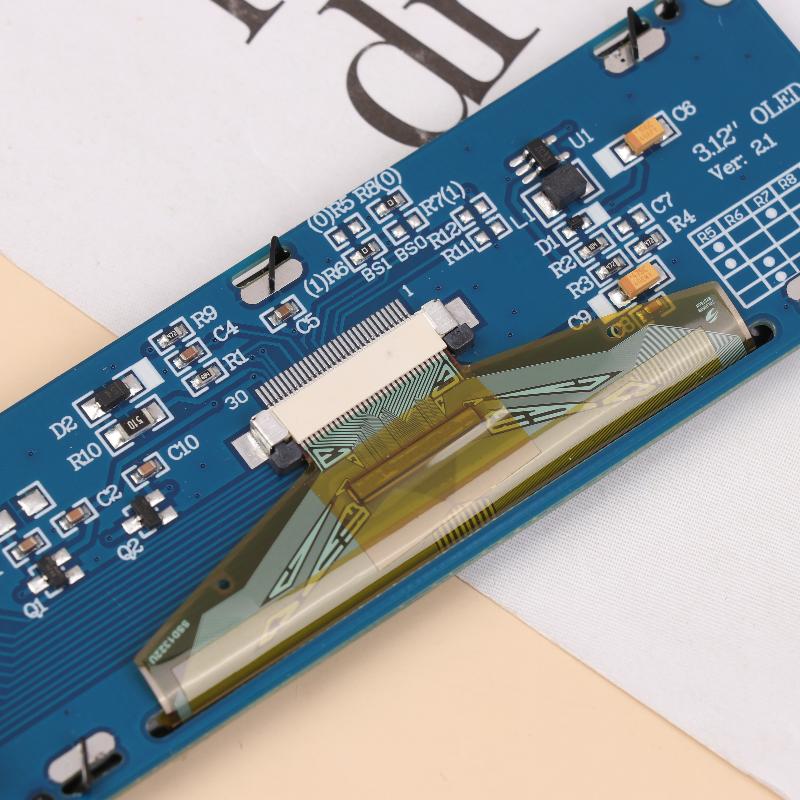3.12 Inch Oled Display Module Ssd1322 256X64 For Arduino Stm32 Spi I2C Interface With Pre-Soldered Pin Header