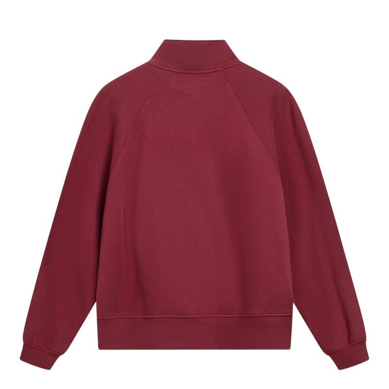 Li Ning Sports Lifestyle Series Stand Collar Letter Logo Sweatshirt Women Sweatshirt AWDW110-5