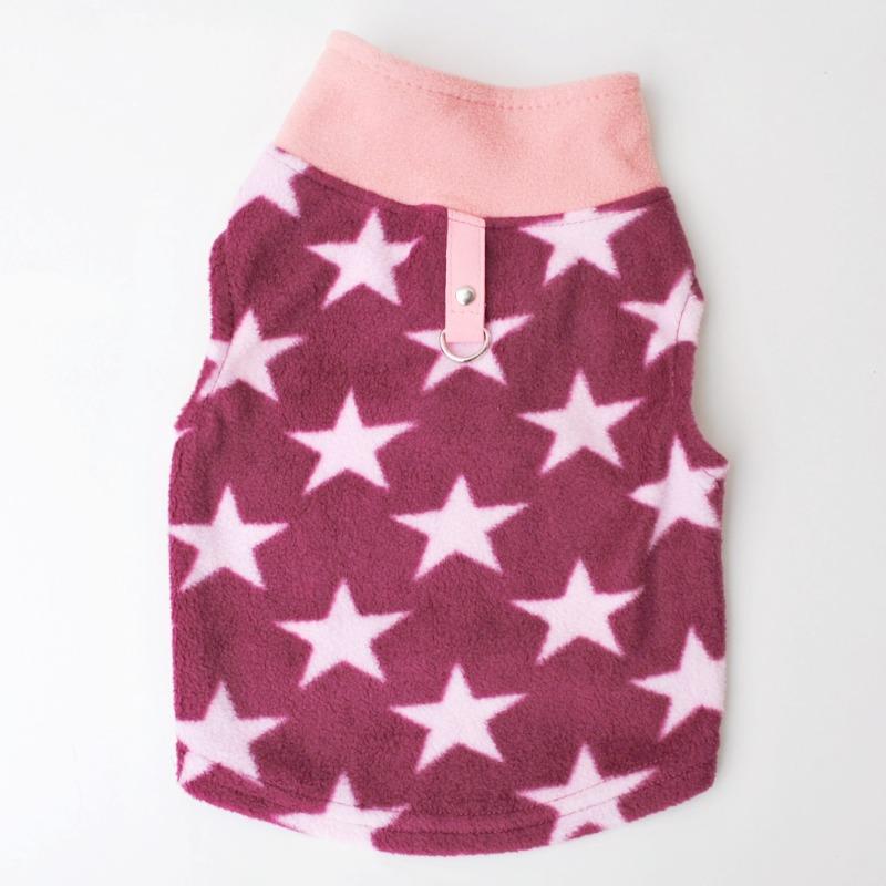 Pet clothes, dog autumn and winter fleece traction buckle, color