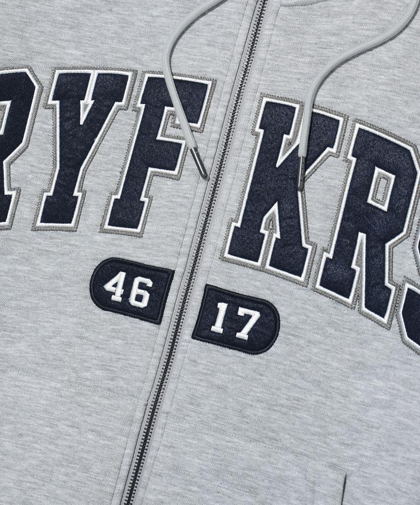 Rayfikers Neoprene High-Neck Zip-Up Hoodie Mq1Ju035_Melange Grey