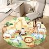 Adorable Jungle Animal Office Carpet Chair Mats, Cute Safari Print for Home Decor, Office Rug, Gift Idea, Suitable for Bedroom, Living Room, Various