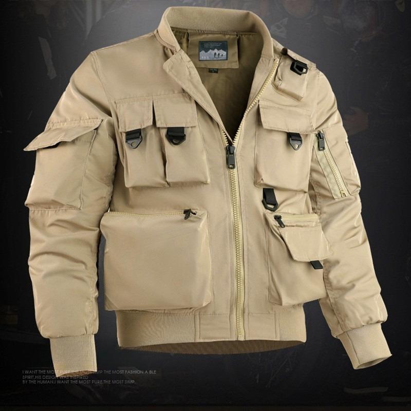 Bomber jacket men's baseball uniform functional multi-pocket jacket jacket tooling top