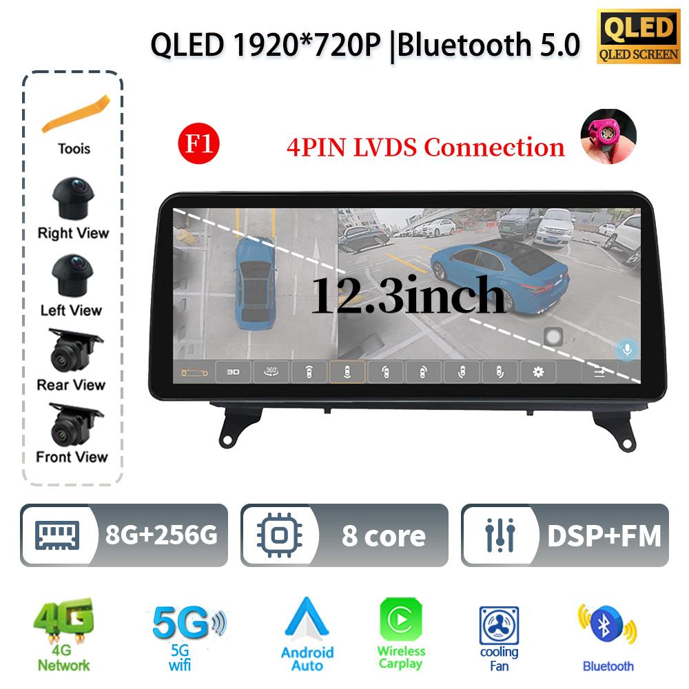 12.3" For BMW X5 E70 X6 E71 2007-2012 Android 14 Car Radio Multimedia 4G GPS Navigation Bluetooth Stereo CarPlay Touch Screen