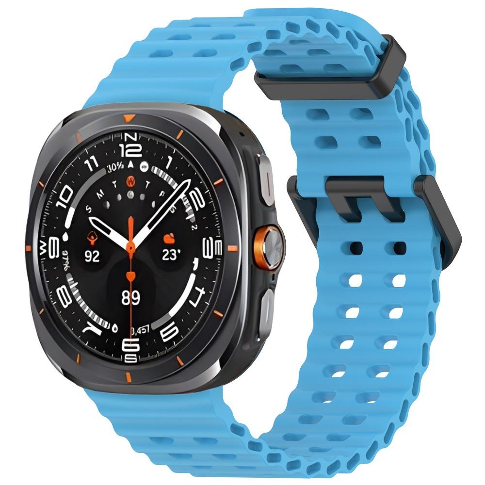 

Силіконовий ремінець Ocean для Samsung Galaxy Watch Ultra 47 мм Оригінальний дихаючий ремінець Correa Galaxy Watch 8-7 Ultra 47 мм Galaxy Ultra 47mm синій