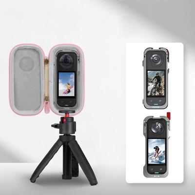 Portable PU Panoramic Storage Bag Handy Clutch Case Hard Shell Travel Storage Bag Compatible with Insta360 X5 Accessories