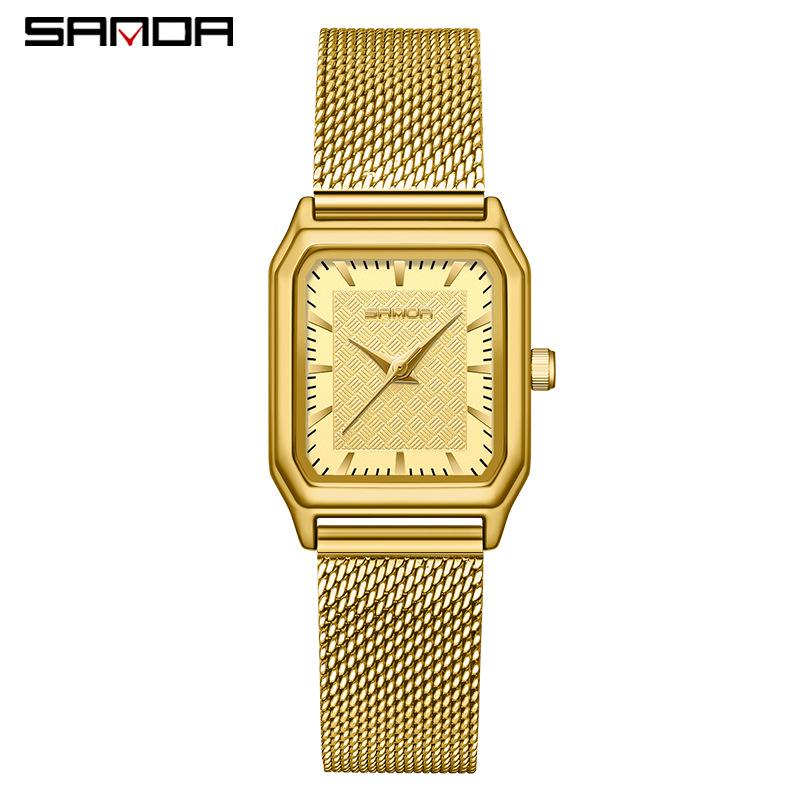 Orologio da Commute Quadrato al Quarzo Moda Retro Coreana da Donna Sanda