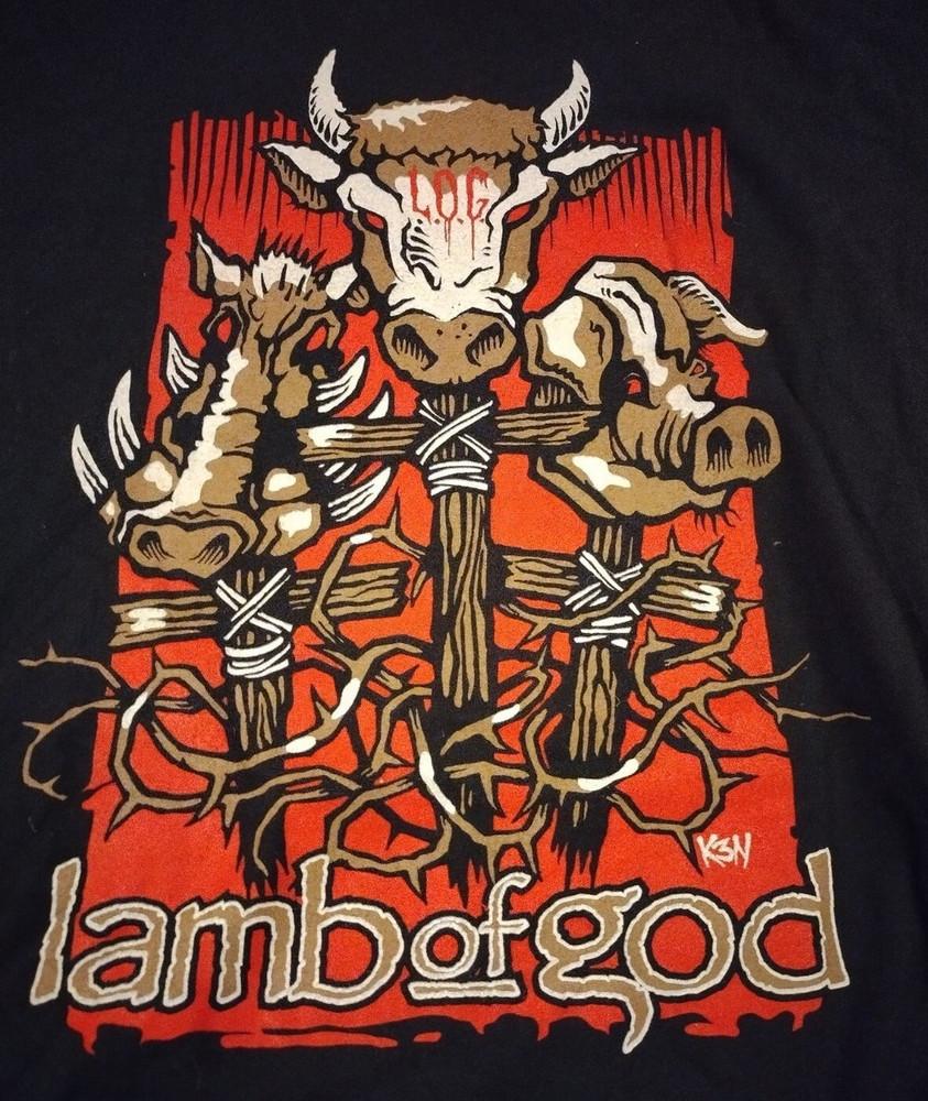 Vintage Lamb Of God Band Cotton Shirt Unisex Albums S to 5XL EL107 Unisex T-Shirt S