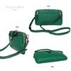 Pisoraro Wallet Shoulder Bag with Smartphone Storage, Crossbody, Green, Multifunctional, PR184 GREEN