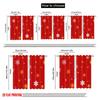 2pcs,2D Plane Printing Curtains Roller Blinds Santa Claus Snowflakes Polyester Woven (without Rod) Holiday Ldeal for Living Room