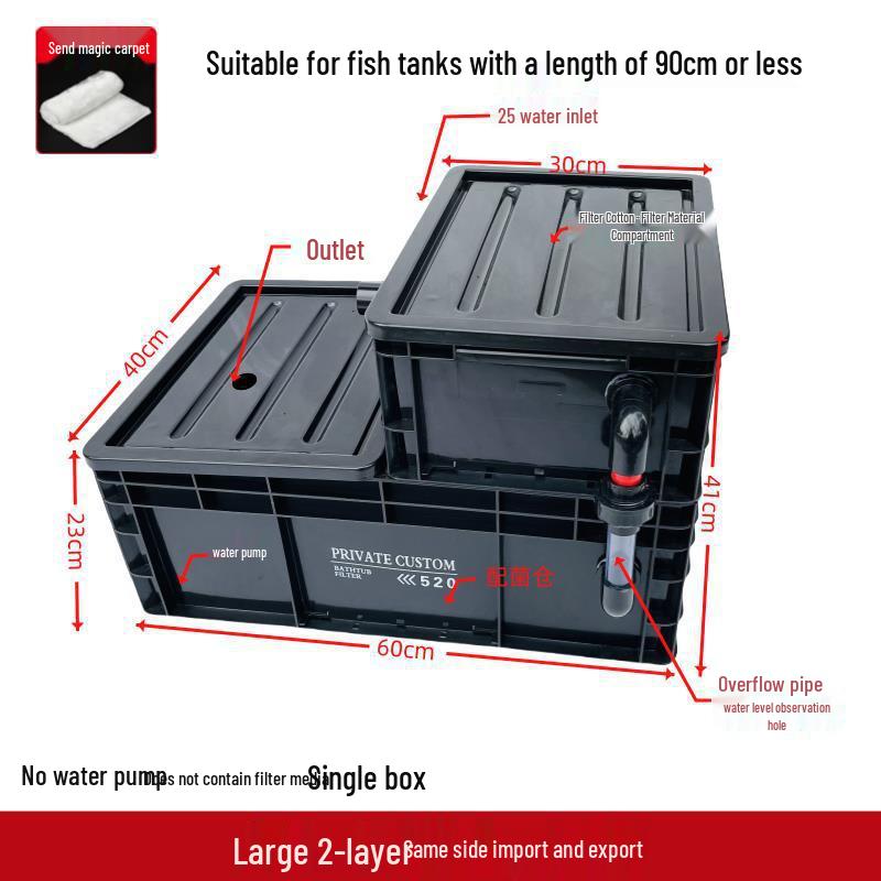 Industrial Style Siphon Aquarium with Bottom Filter System