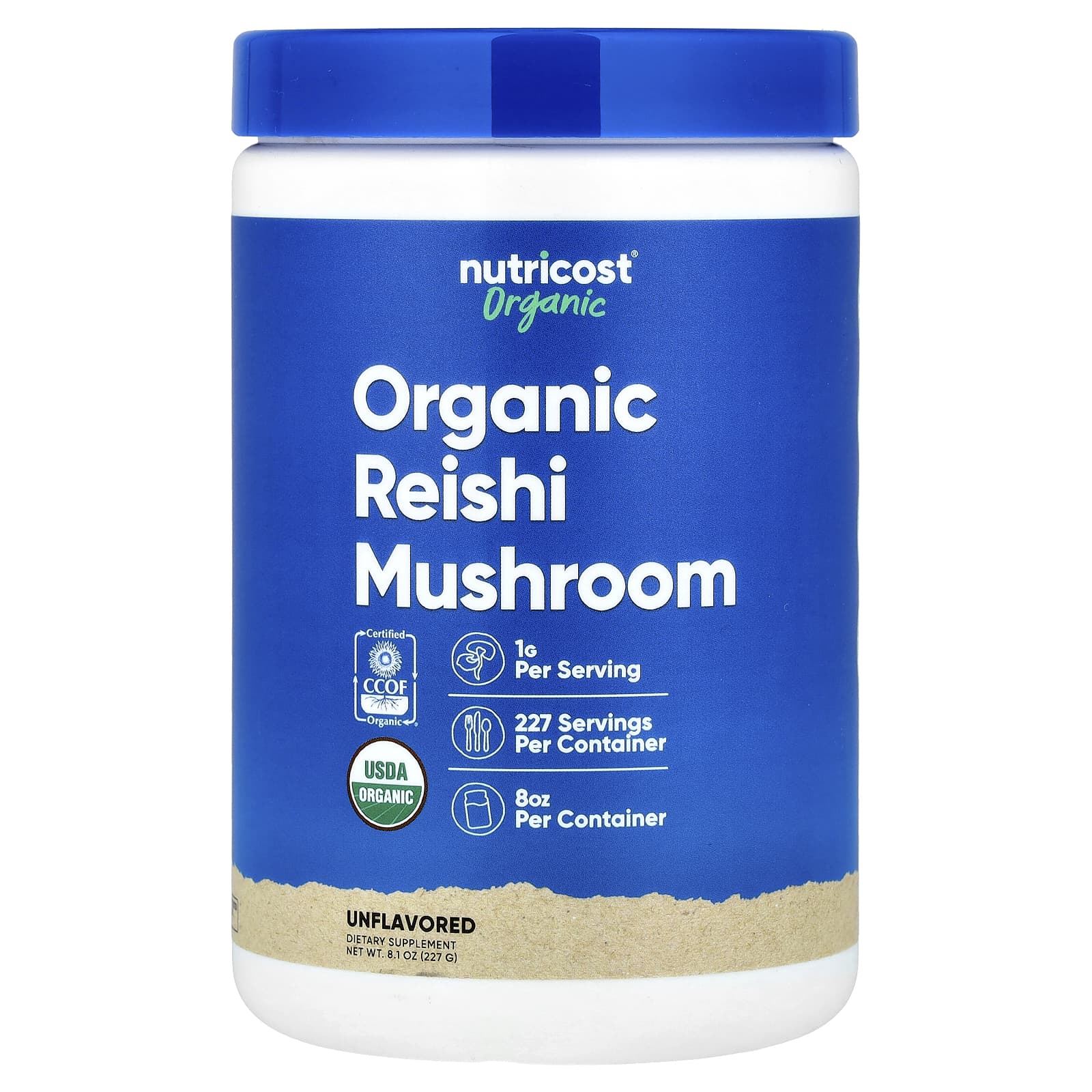 

Organic Reishi Mushrooms, Unflavored, 227G(8.1Oz)