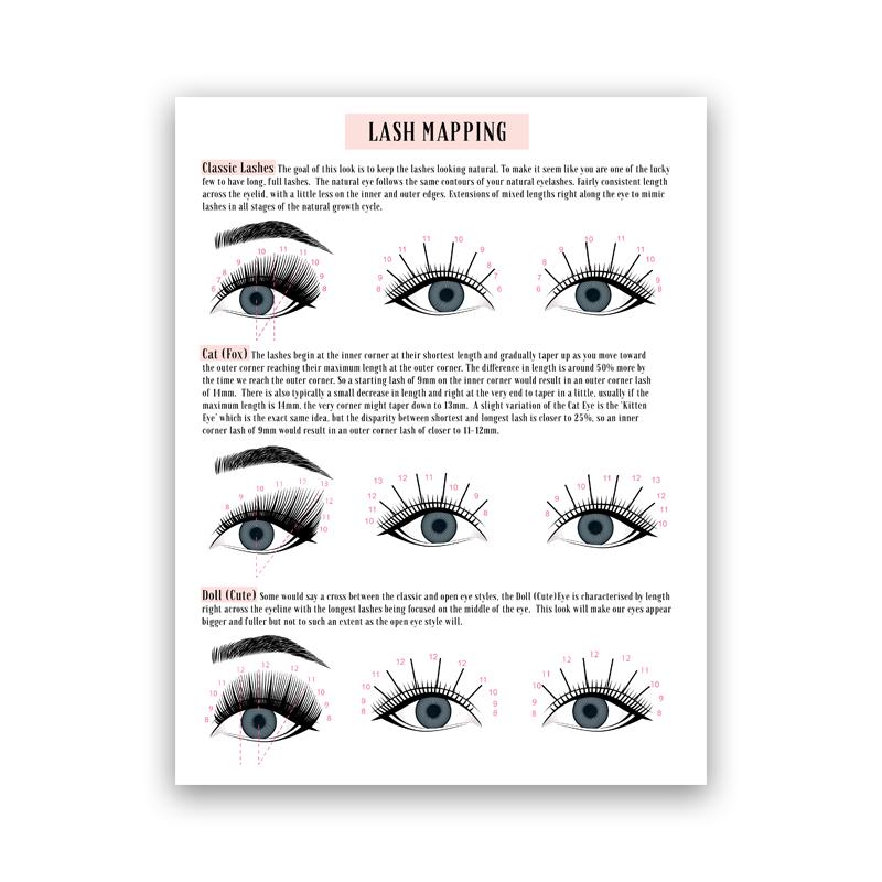Lash Extensions Technician Guide Posters and Prints Makeup Wall Art Picture Room Decor Eyelash Business Form Art Canvas Poster