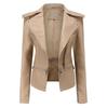 Women's European Size Leather Jacket with Detachable Hem - New Spring & Autumn Fashion 2023