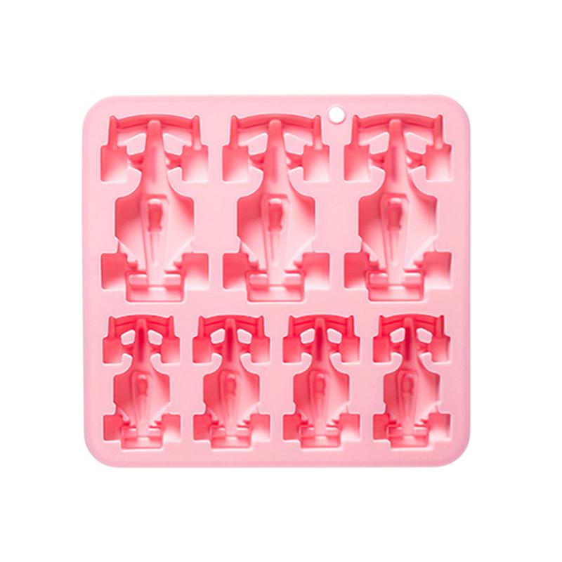 

7 Cavity Racing Car Silicone Mold 3D Kart Mousse Fondant Chocolate Mould Ice Grid Epoxy Baking Resin Mold Cake Decorating Tools рожевий